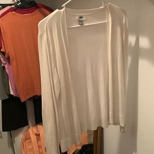 Medium white light weight Old Navy cardigan
